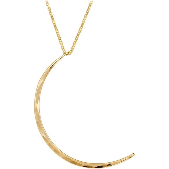 Gold PVD Moon Necklace Women Beach Wedding Gift Waterproof Tarnish-Free